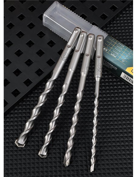 DELI σετ τρυπάνια DH-YCZ004-WD1 για τοίχο, 40Cr YG8, 6/8/10/12x160mm, SDS Plus, 4τμχ