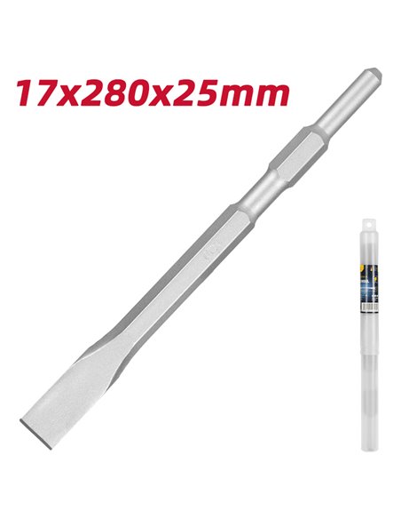 DELI καλέμι DH-HBZ25280-E1 για κρουστικό δράπανο, εξάγωνο, 25mm, 280mm