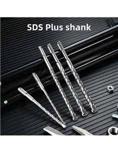 DELI σετ τρυπάνια/καλέμι/βελόνι DH-YCZ010-EH1 για τοίχο, 40Cr YG8, SDS Plus, 10τμχ