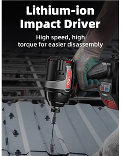 DELI παλμικό κατσαβίδι μπαταρίας DE-QZ20-1D2, Brushless, 20V, 2x 2Ah, 200N.m