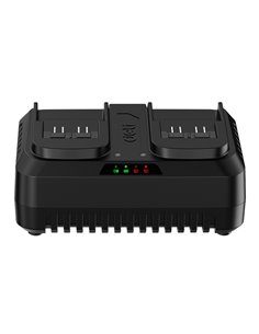 DELI φορτιστής μπαταριών εργαλείων μπαταρίας DE-CD20D4, 2 θέσεων, 20V 4A
