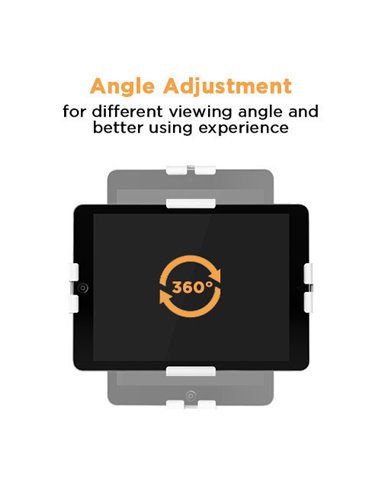 POWERTECH επιτοίχια βάση tablet PT-1447, αντικλεπτική, 7.9-11", μαύρη