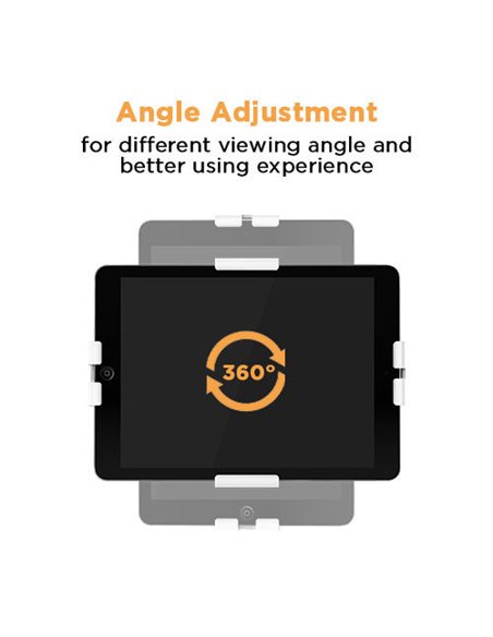 POWERTECH επιτοίχια βάση tablet PT-1447, αντικλεπτική, 7.9-11", μαύρη