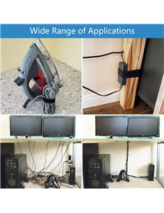 POWERTECH ταινία τύπου velcro TIES-080, 48mm, 5m, μαύρη