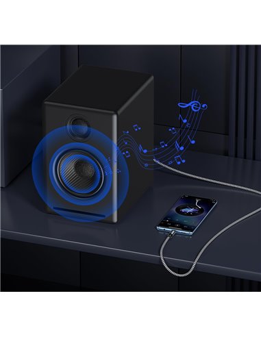 POWERTECH καλώδιο ήχου USB-C σε Toslink CAB-UC091, 1m, γκρι