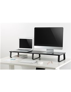 BRATECK επιτραπέζια βάση για 2x οθόνες/laptop STB-112, 13-32", έως 20kg, μαύρη