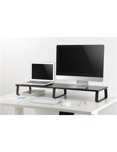 BRATECK επιτραπέζια βάση για 2x οθόνες/laptop STB-112, 13-32", έως 20kg, μαύρη