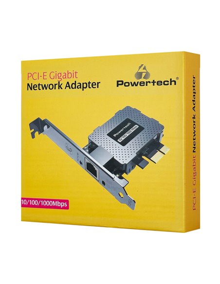 POWERTECH κάρτα επέκτασης δικτύου PCIe σε RJ45 PT-1453, 1000Mbps