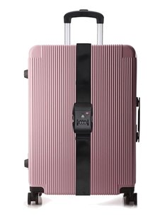 HOME USE ιμάντας βαλίτσας HUH-0245 με λουκέτο συνδυασμού TSA, ρυθμιζόμενος, 2m, μαύρος