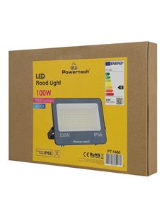 POWERTECH LED προβολέας PT-1460, 100W, 4000K, 9000lm, IP66