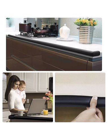 Προστατευτική ταινία γωνίας επίπλων AG444C με αυτοκόλλητο, 2m, καφέ