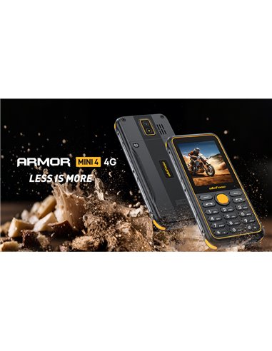 ULEFONE κινητό τηλέφωνο Armor Mini 4, IP68, 2.8", dual SIM, 4G, μαύρο