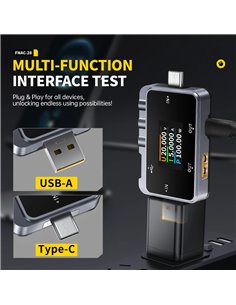 FNIRSI USB tester φόρτισης FNAC-28, USB & USB-C