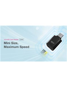 SILICON POWER card reader C200 για micro SD, USB-C, USB 3.2, 180/165MBps, μαύρο
