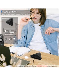 CMTECK επιτραπέζιο μικρόφωνο M001, omnidirectional, USB, μαύρο