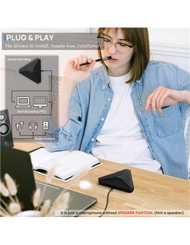 CMTECK επιτραπέζιο μικρόφωνο M001, omnidirectional, USB, μαύρο