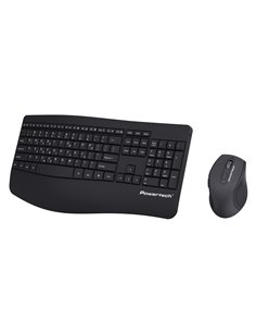 POWERTECH set ποντίκι & πληκτρολόγιο PT-1490, 2.4GHz & Bluetooth, μαύρο