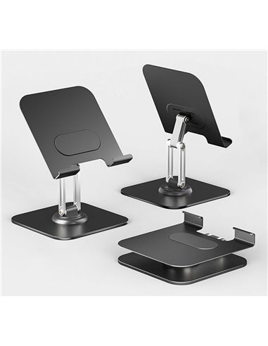 POWERTECH επιτραπέζια βάση για tablet PT-1494, περιστρεφόμενη, foldable, μαύρη