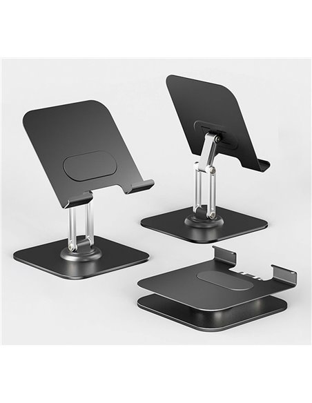 POWERTECH επιτραπέζια βάση για tablet PT-1494, περιστρεφόμενη, foldable, μαύρη