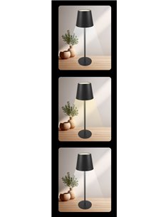 POWERTECH LED επιτραπέζιο φωτιστικό HLL-0194, ρυθμιζόμενο, επαναφορτιζόμενο, λευκό