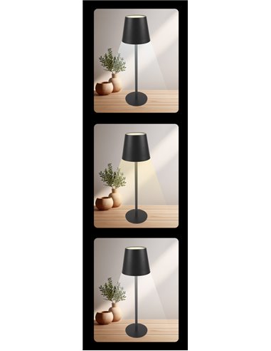 POWERTECH LED επιτραπέζιο φωτιστικό HLL-0194, ρυθμιζόμενο, επαναφορτιζόμενο, λευκό