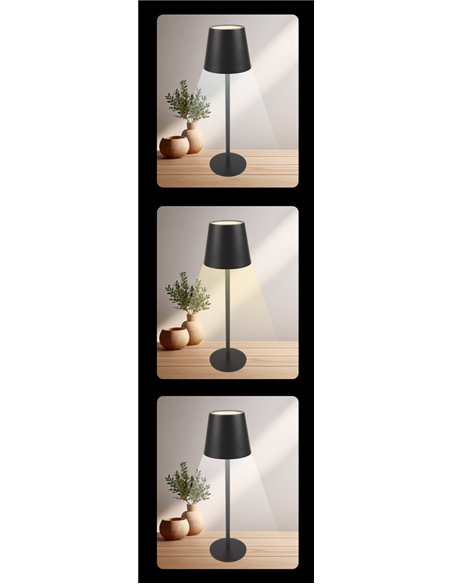 POWERTECH LED επιτραπέζιο φωτιστικό HLL-0194, ρυθμιζόμενο, επαναφορτιζόμενο, λευκό