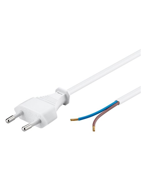 GOOBAY καλώδιο τροφοδοσίας 51345, 2x 0.75mm², 1.5m, λευκό