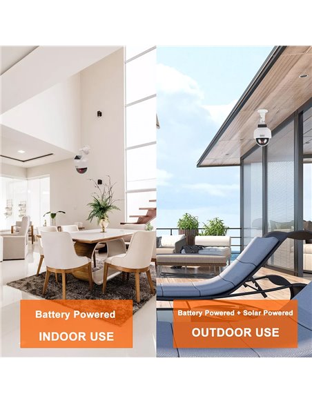 Ψεύτικη κάμερα CCTV LXKAM15 με LED, ηλιακή, λευκή