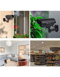 LTC ψεύτικη κάμερα CCTV LXKAM08 με LED, μαύρη