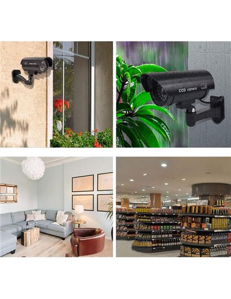 LTC ψεύτικη κάμερα CCTV LXKAM08 με LED, μαύρη