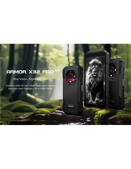 ULEFONE smartphone Armor X32 Pro, 5.65", 8/256GB, 5G, 5500mAh, IP68/IP69K, μαύρο