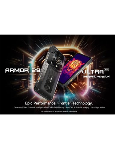 ULEFONE smartphone Armor 28 Ultra Thermal, 6.67" & 1.04, 16/1TB, 5G, 10600mAh, IP68/IP69K, μαύρο