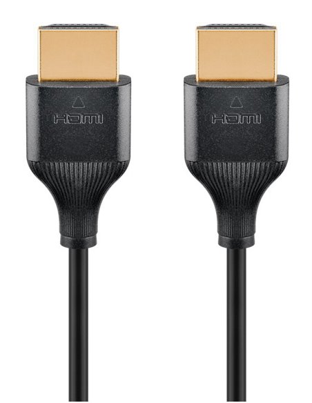 GOOBAY καλώδιο HDMI 75298 με Ethernet, slim, 8K/60Hz, 48 Gbps, 1m, μαύρο