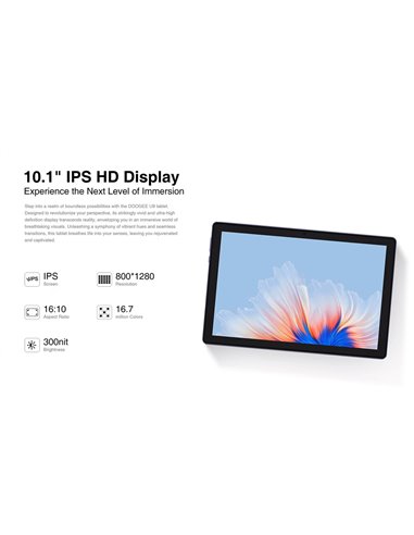 DOOGEE tablet U9, 10.1", 3/64GB, Android 13, 5060mAh, γκρι