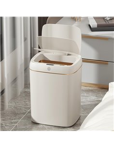 HOME USE κάδος απορριμμάτων HUH-0251 με φωτοκύτταρο, 9lt, λευκός