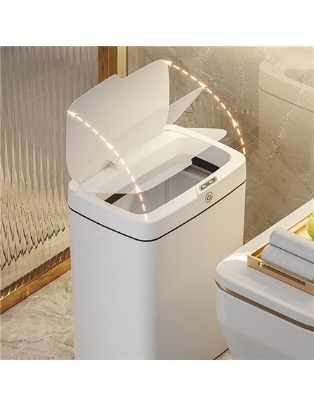 HOME USE κάδος απορριμμάτων HUH-0252 με φωτοκύτταρο, 11.5lt, λευκός