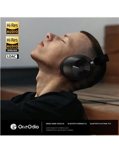 ONEODIO headphones Focus A5, ενσύρματα & ασύρματα, Hybrid ANC, 40mm, 600mAh, μαύρο