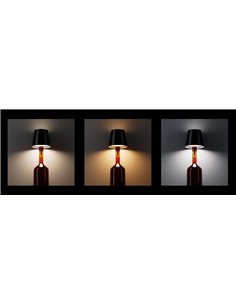 POWERTECH LED φωτιστικό για μπουκάλι HLL-0197, ρυθμιζόμενο, επαναφορτιζόμενο, μαύρο