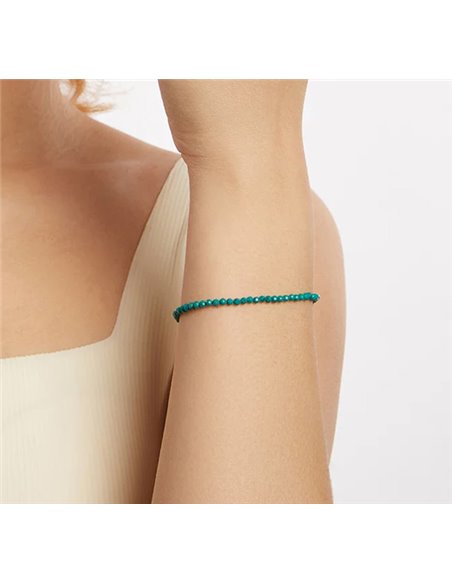 BAMOER βραχιόλι BSB204-GN με συνθετική τουρκουάζ, ασήμι 925, πράσινο