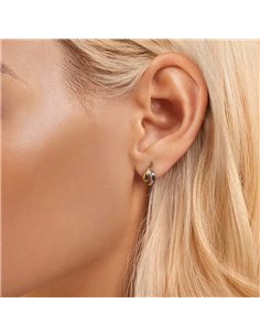 BAMOER σκουλαρίκια κρίκοι BSE1139, ασήμι 925, χρυσό/ασημί