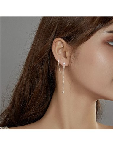 BAMOER σκουλαρίκια καρφωτά BSE431 με κυβική ζιρκόνια, ασήμι 925, ασήμι