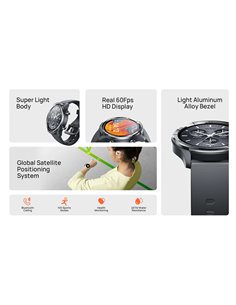 MIBRO smartwatch A3, heart rate, 1.39" IPS, GPS, 2 ATM, γκρι