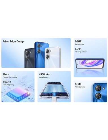 MEIZU smartphone Mblue 21, 6.79", 6/128GB, 4900mAh, μαύρο