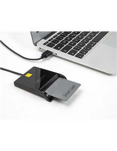DELOCK card reader 91724 για smart card, USB σύνδεση, 480Mbps, μαύρο