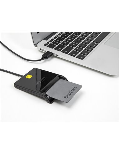DELOCK card reader 91724 για smart card, USB σύνδεση, 480Mbps, μαύρο