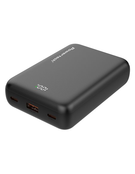POWERTECH power bank PT-1503 με οθόνη, 20000mah, 22.5W, μαύρο