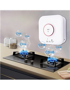 HANWEI ενσύρματος ανιχνευτής διαρροής αερίου JT-KBR2 με ηχητικό & οπτικό συναγερμό, WiFi, TUYA