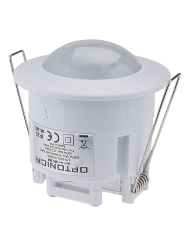 OPTONICA αισθητήρας κίνησης 7317, χωνευτός, 360°, 6m, IP20, λευκός