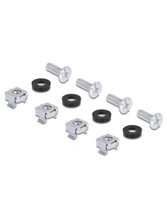 DELOCK σετ βάσεις τοποθέτησης για rack 67281, μαύρο, 2τμχ