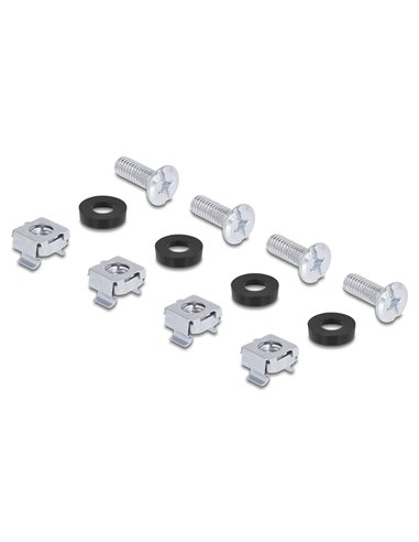 DELOCK σετ βάσεις τοποθέτησης για rack 67281, μαύρο, 2τμχ